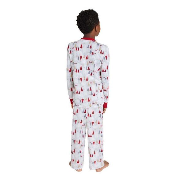 NEW! Eddie Bauer Youth 3 piece PJ Set, LS Top, Pant and Robe, Polar Bear… - Picture 7 of 16